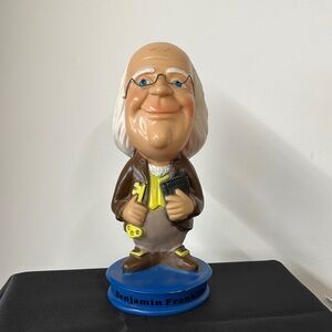 Vintage Benjamin Franklin Coin Bank Figurine